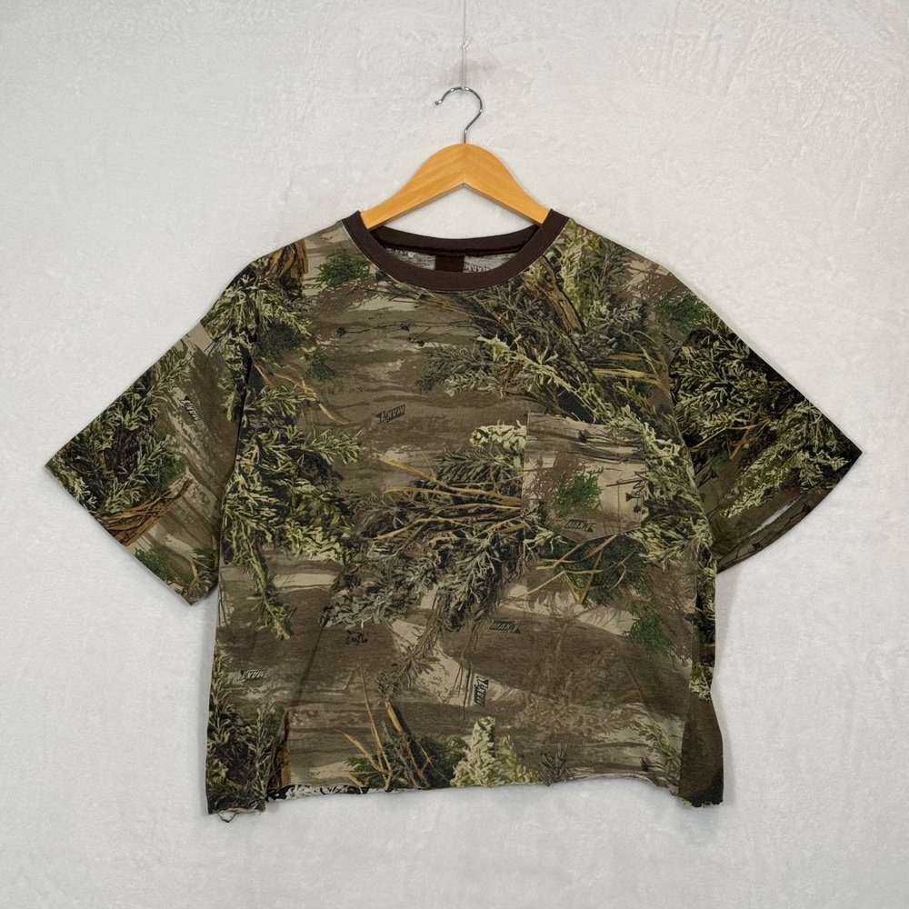 Ranger Brown Camo Cropped Pocket T-Shirt XL